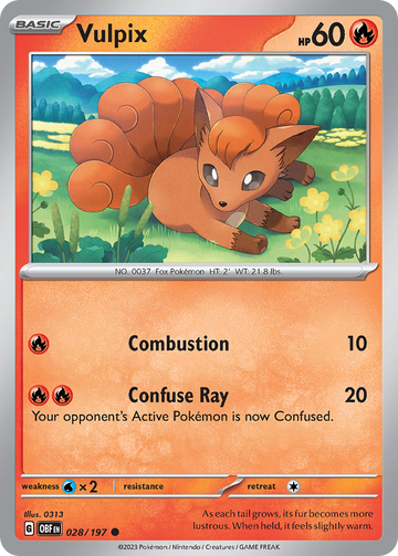 028/197 - Vulpix - [Common] - Reverse Holo