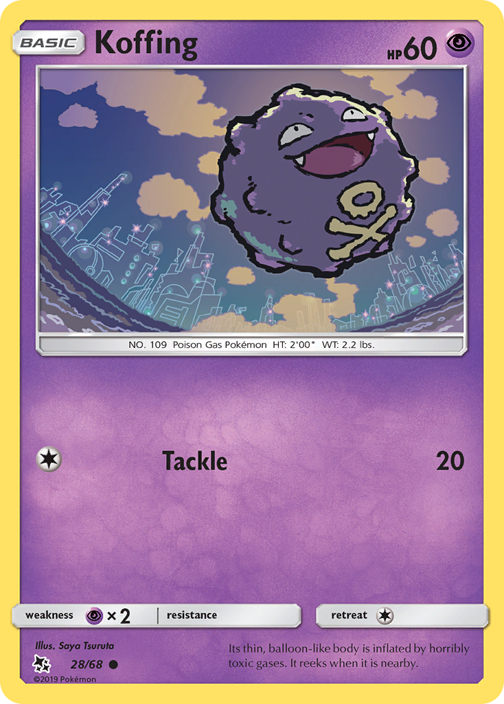 Pokémonkaart 028/068 - Koffing - Hidden Fates - [Common]