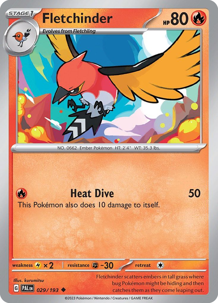 029/193 - Fletchinder - [Uncommon] - Reverse Holo