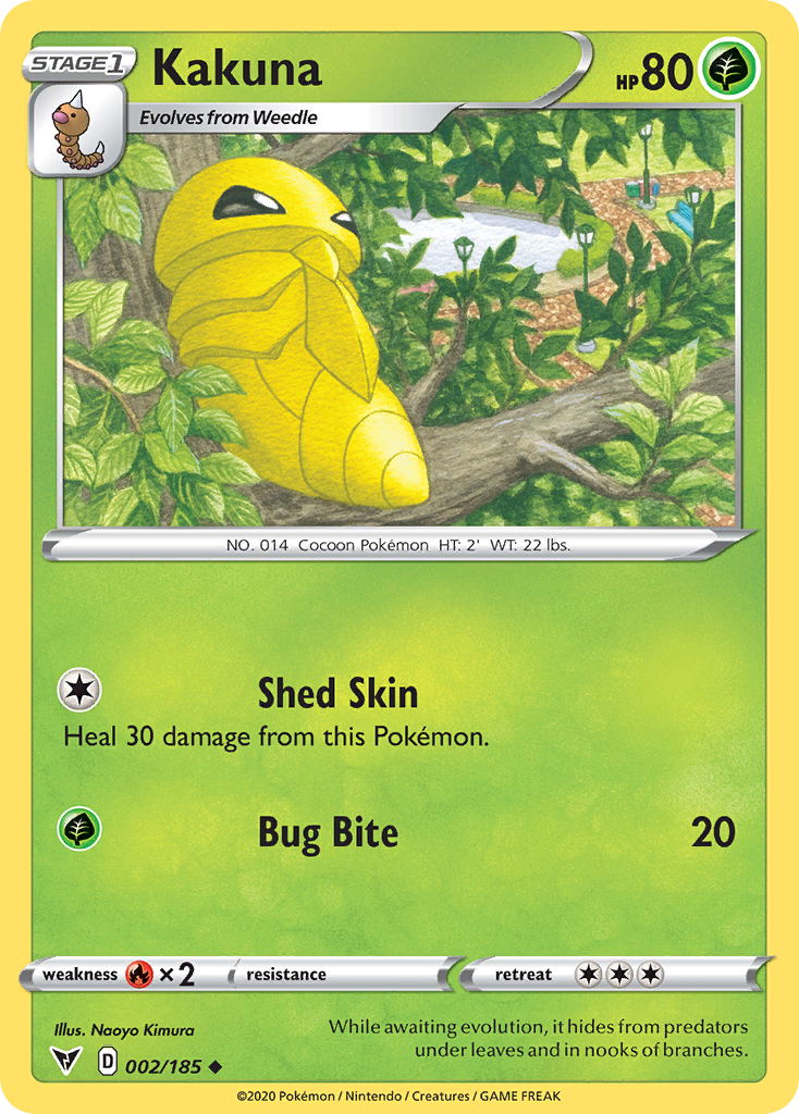 Pokémonkaart 002/185 - Kakuna - Vivid Voltage - [Uncommon]