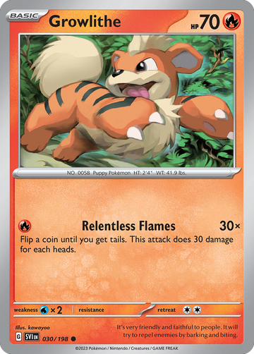 030/198 - Growlithe - [Common] - Reverse Holo