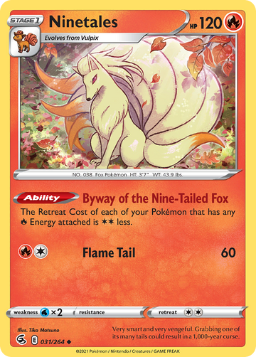 Pokémonkaart 031/264 - Ninetales - Fusion Strike - [Uncommon]