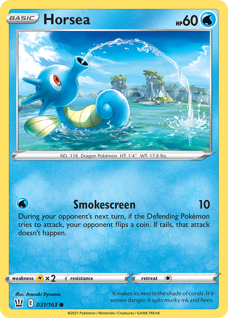 Pokémonkaart 031/163 - Horsea - Battle Styles - [Common]