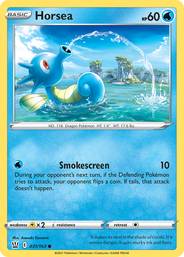 Pokémonkaart 031/163 - Horsea - Battle Styles - [Common]