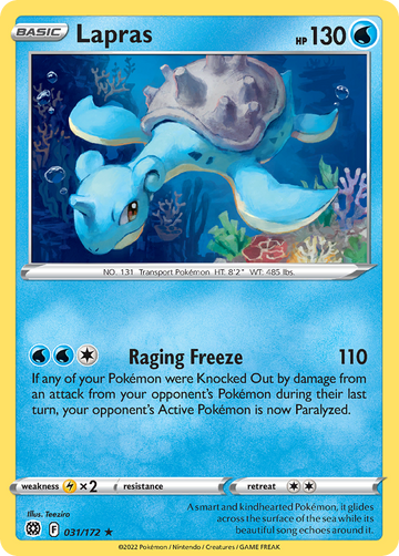 031/172 - Lapras - Reverse Holo - [Rare]