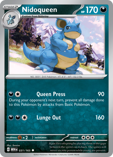 031/165 - Nidoqueen - [Uncommon]