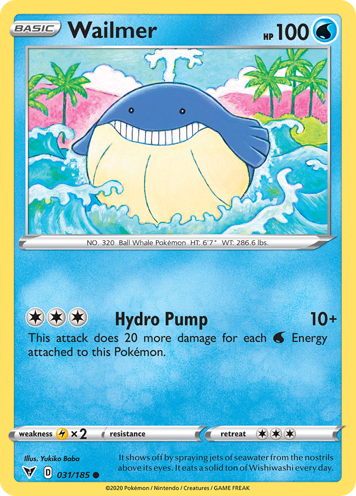 Pokémonkaart 031/185 - Wailmer - Vivid Voltage - [Common]