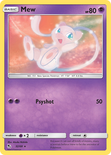 Pokémonkaart 032/068 - Mew - Hidden Fates - [Rare]