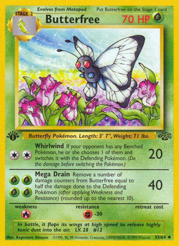 Pokémonkaart 033/064 - Butterfree - Jungle - [Uncommon]