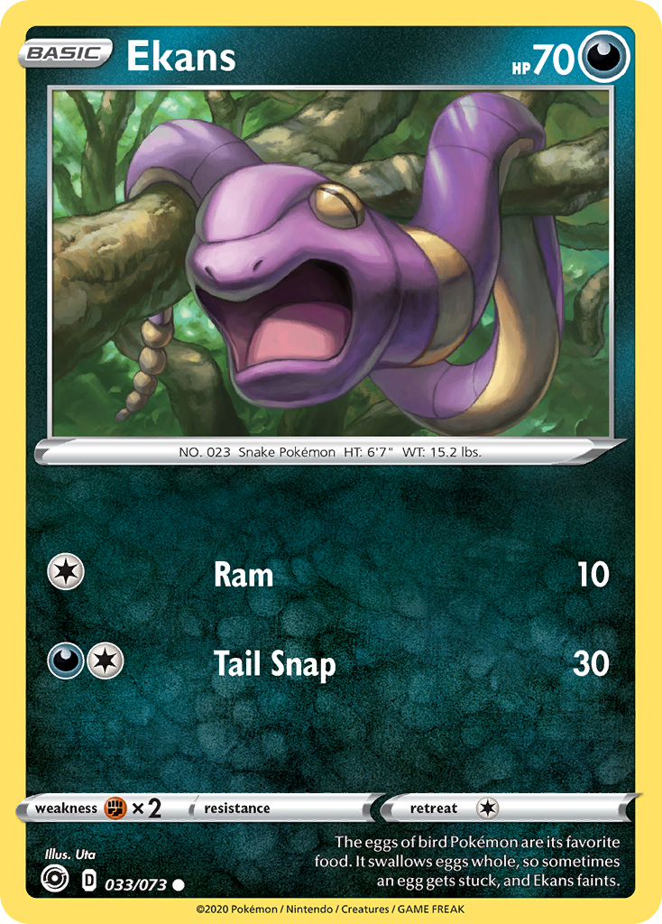 Pokémonkaart 033/073 - Ekans - Champion's Path - [Common]