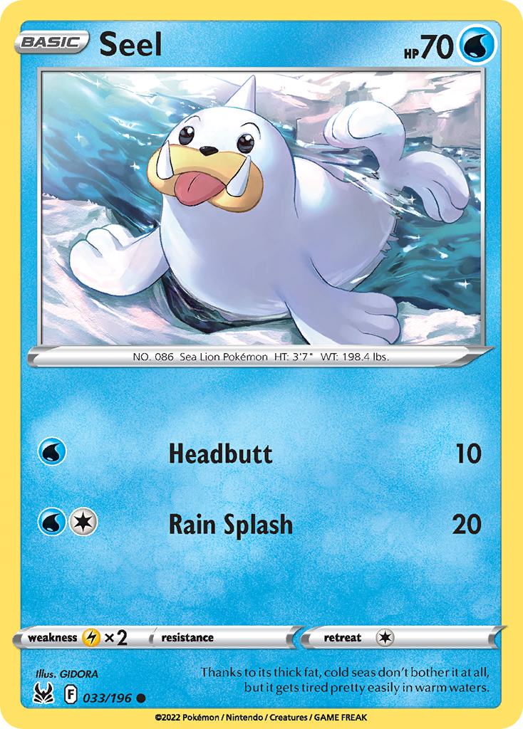 033/196 - Seel - Reverse Holo - [Common]