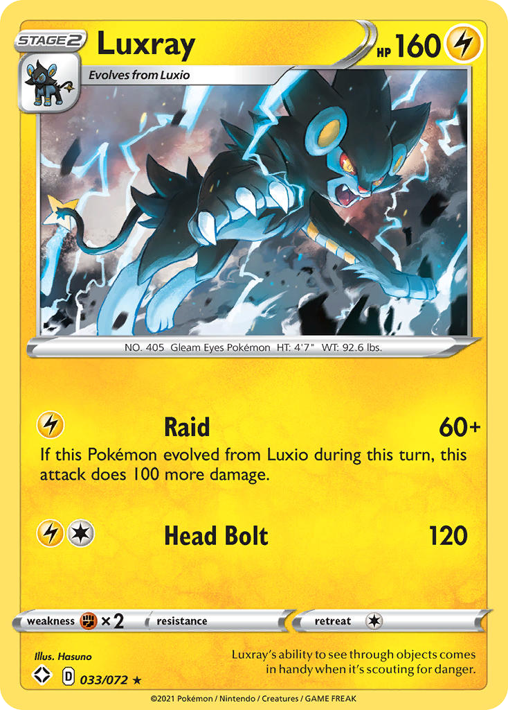Pokémonkaart 033/072 - Luxray - Shining Fates - [Rare Holo]