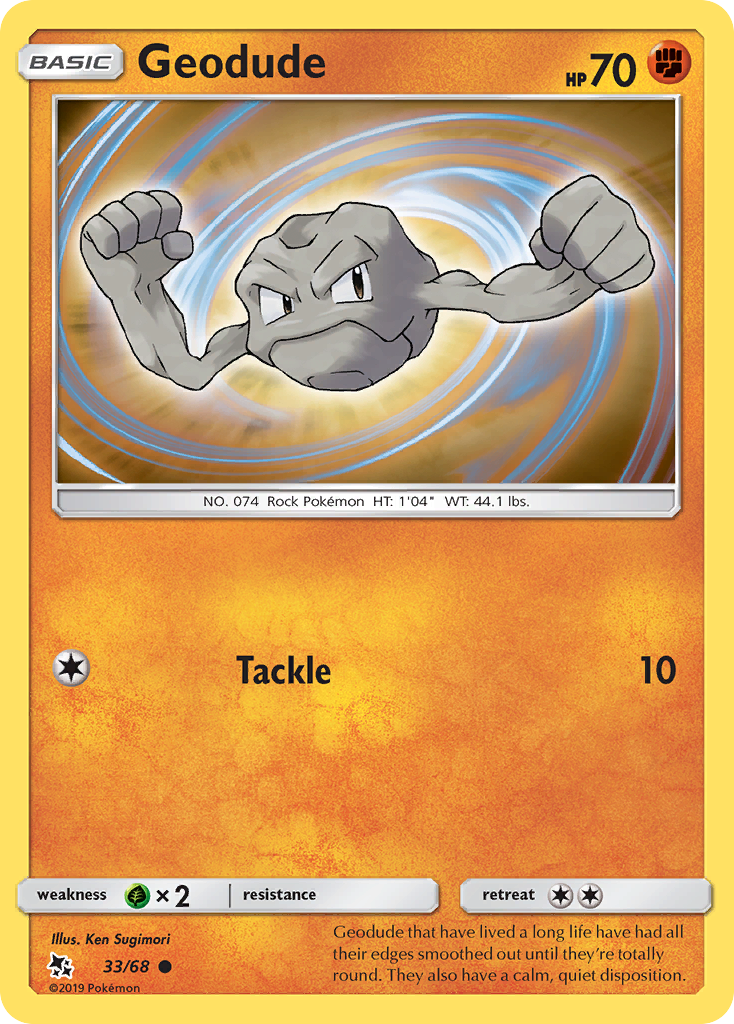 Pokémonkaart 033/068 - Geodude - Hidden Fates - [Common]