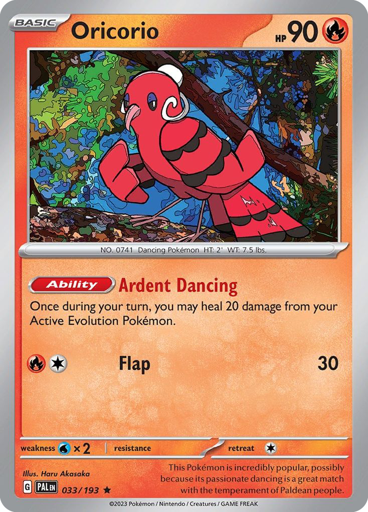 033/193 - Oricorio - [Rare] - Reverse Holo