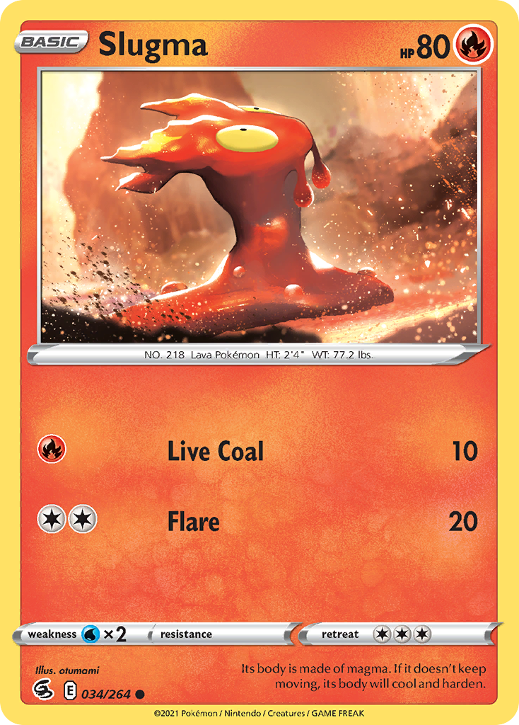 Pokémonkaart 034/264 - Slugma - Fusion Strike - [Common]