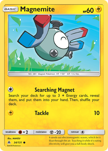 Pokémonkaart 034/131 - Magnemite - Forbidden Light - [Common]
