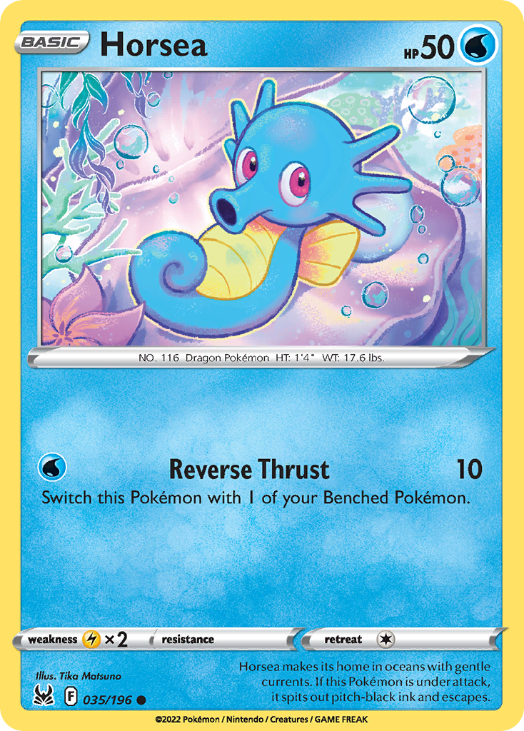 035/196 - Horsea - Reverse Holo - [Common]