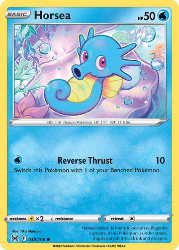 035/196 - Horsea - Reverse Holo - [Common]