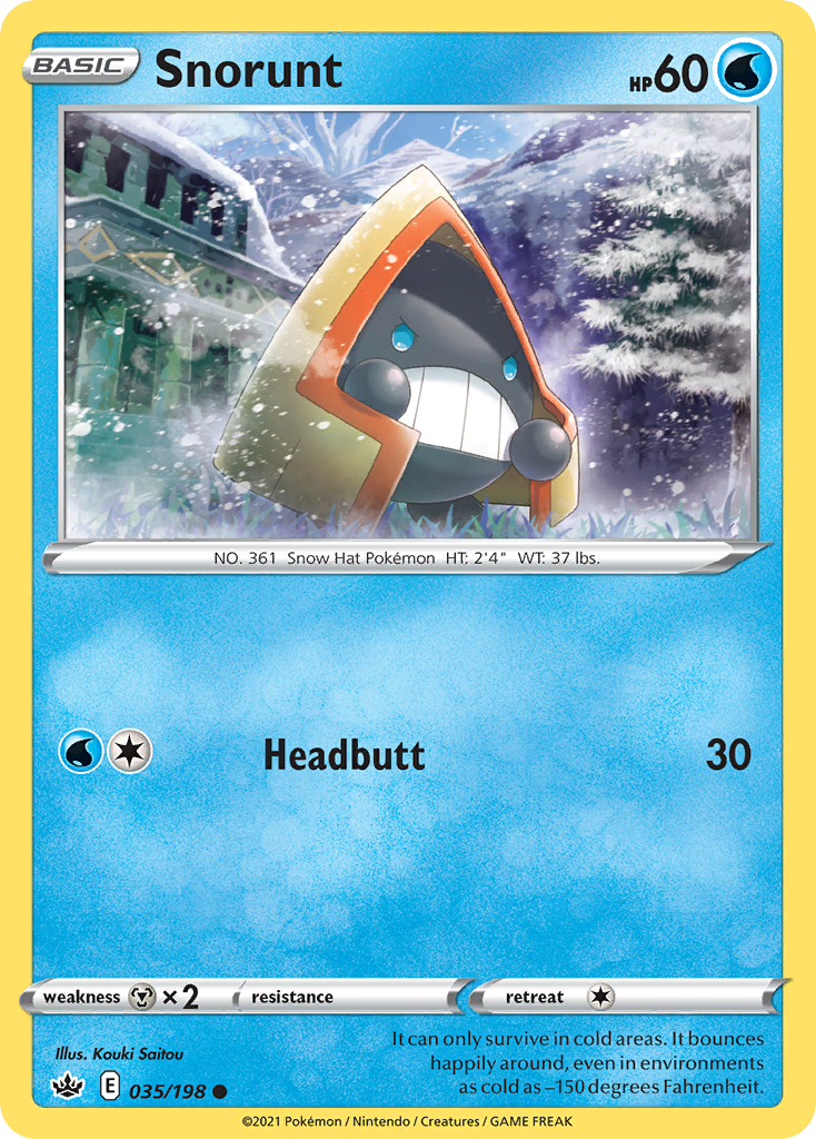 Pokémonkaart 035/198 - Snorunt - Chilling Reign - [Common]