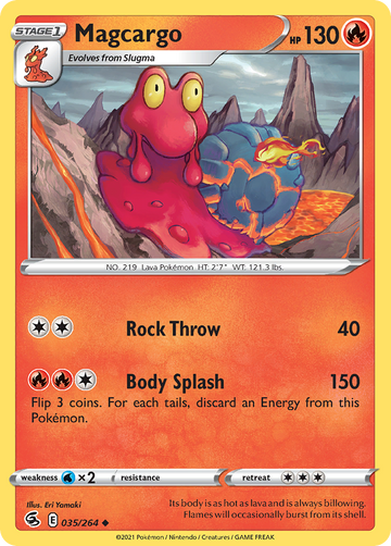 Pokémonkaart 035/264 - Magcargo - Fusion Strike - [Uncommon]