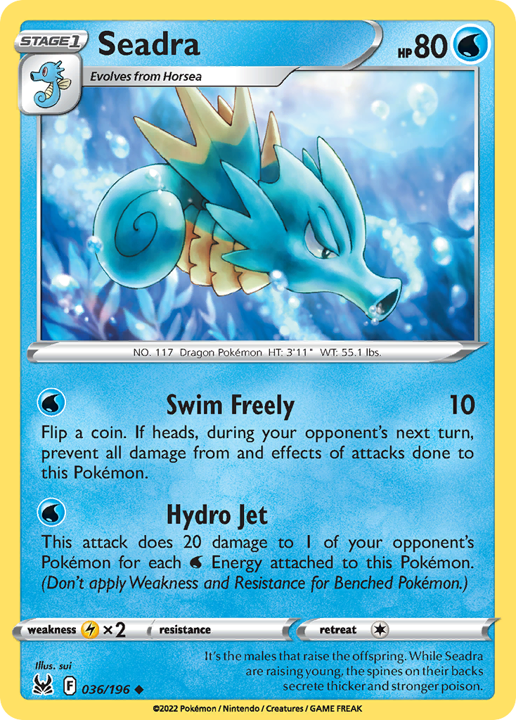 036/196 - Seadra - Reverse Holo - [Uncommon]