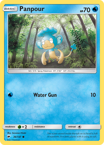 Pokémonkaart 036/147 - Panpour - Burning Shadows - [Common]