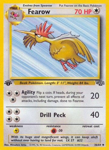 Pokémonkaart 036/064 - Fearow - Jungle - [Uncommon]