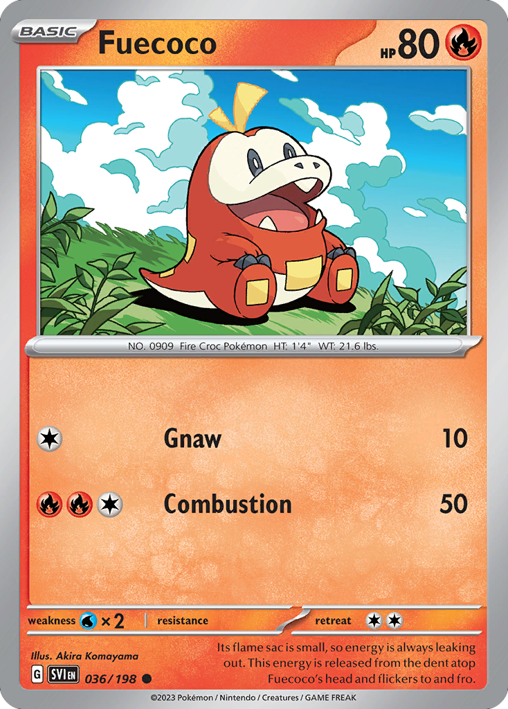 036/198 - Fuecoco - [Common] - Reverse Holo