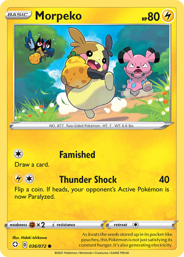 Pokémonkaart 036/072 - Morpeko - Shining Fates - [Common]