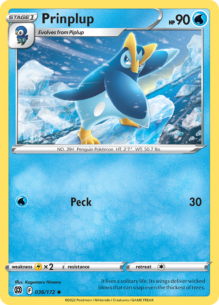036/172 - Prinplup - Reverse Holo - [Uncommon]
