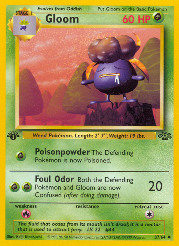 Pokémonkaart 037/064 - Gloom - Jungle - [Uncommon]
