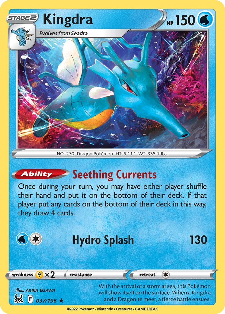 037/196 Kingdra Reverse Holo [Rare Holo]