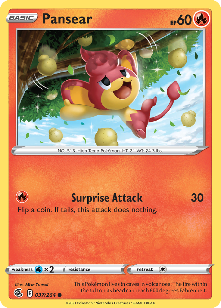 Pokémonkaart 037/264 - Pansear - Fusion Strike - [Common]