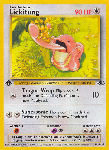 Pokémonkaart 038/064 - Lickitung - Jungle - [Uncommon]