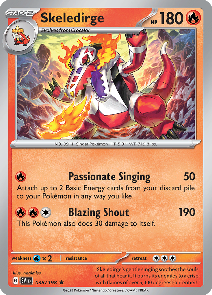 038/198 - Skeledirge - [Rare] - Reverse Holo