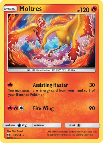 Pokémonkaart 038/214 - Moltres - Lost Thunder - [Rare]