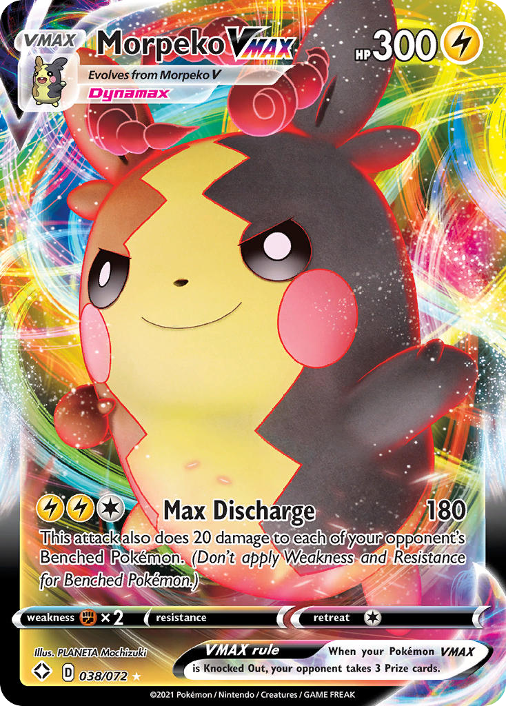 Pokémonkaart 038/072 - Morpeko VMAX - Shining Fates - [Rare Holo VMAX]