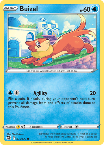 038/172 - Buizel - Reverse Holo - [Common]