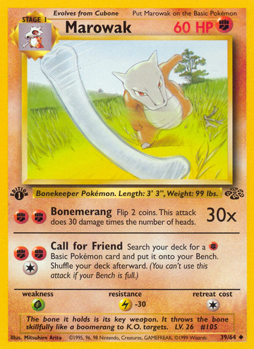 Pokémonkaart 039/064 - Marowak - Jungle - [Uncommon]