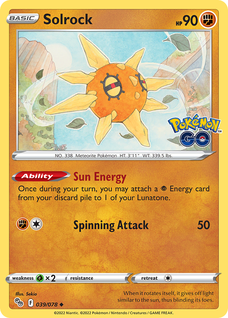 039/078 - Solrock - Reverse Holo - (Uncommon]