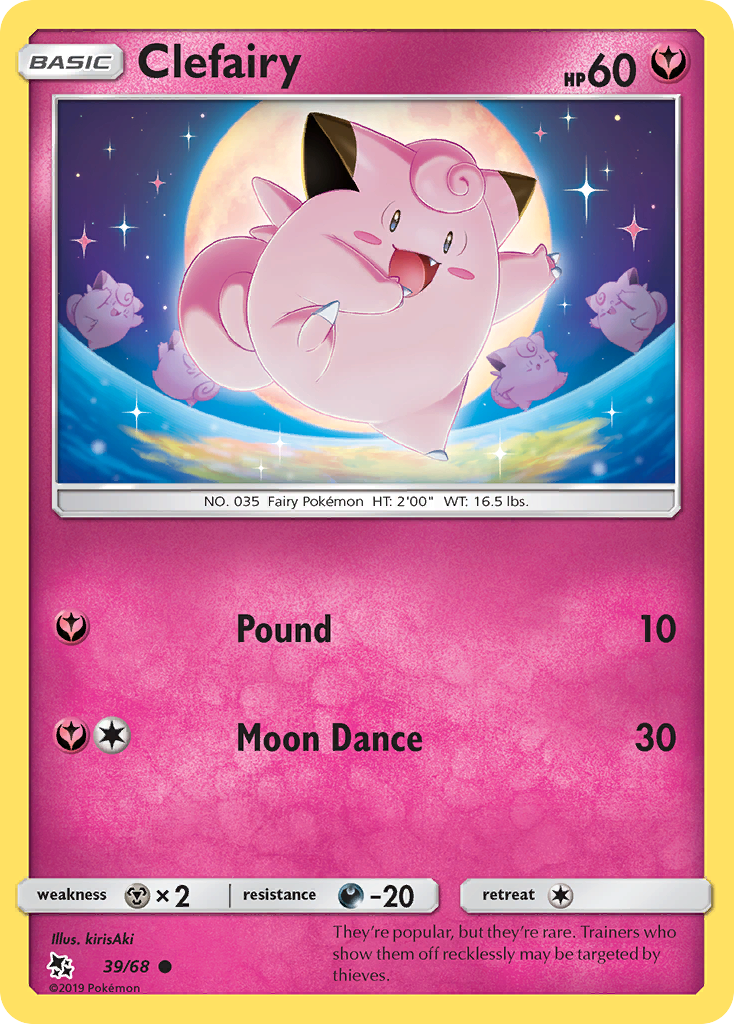 Pokémonkaart 039/068 - Clefairy - Hidden Fates - [Common]