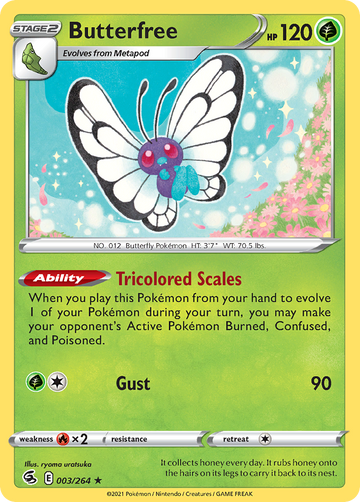Pokémonkaart 003/264 - Butterfree - Fusion Strike - [Rare Holo]