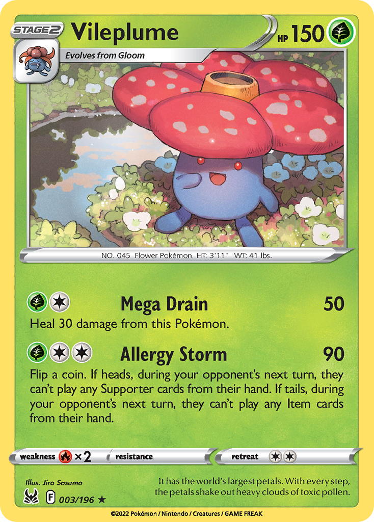 003/196 - Vileplume - Reverse Holo - [Rare Holo]