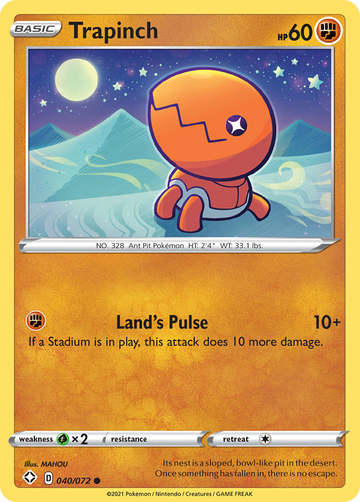 Pokémonkaart 040/072 - Trapinch - Shining Fates - [Common]