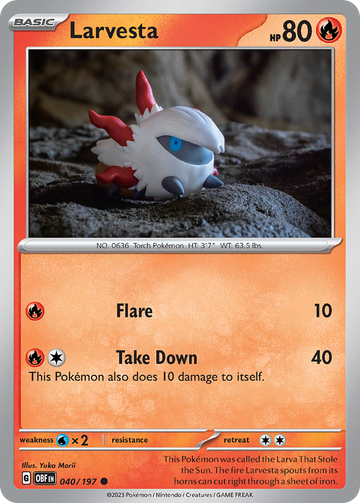 040/197 - Larvesta - [Common] - Reverse Holo