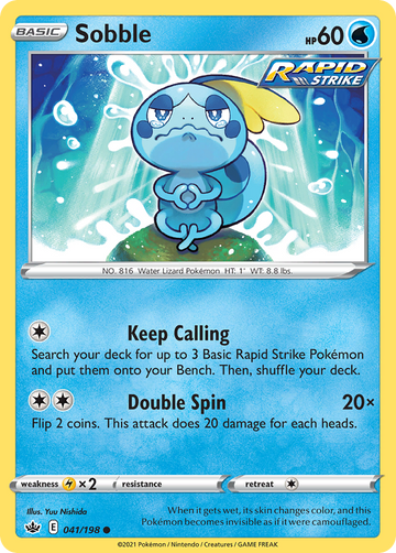 Pokémonkaart 041/198 - Sobble - Chilling Reign - [Common]