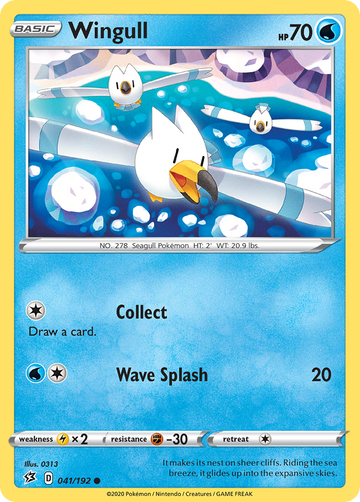 Pokémonkaart 041/192 - Wingull - Rebel Clash - [Common]