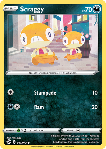 Pokémonkaart 041/073 - Scraggy - Champion's Path - [Common]