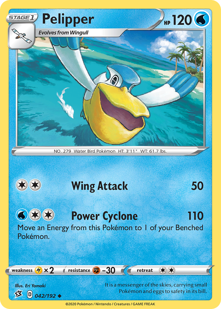 Pokémonkaart 042/192 - Pelipper - Rebel Clash - [Uncommon]