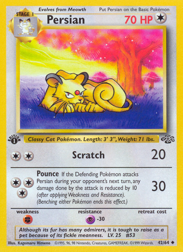 Pokémonkaart 042/064 - Persian - Jungle - [Uncommon]